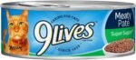 9Lives Meaty Paté Super Supper Wet Cat Food, 5.5-Ounce Cans (Pack of 4)