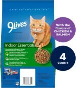 9Lives Indoor Essentials Dry Cat Food for Adult Cats with Chicken & Salmon Flavors, 3.15 lb. Bag (Pack of 4) - Image 3