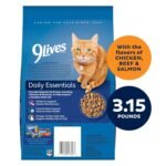 9Lives Daily Essentials Dry Cat Food With Chicken, Beef & Salmon Flavors, 3.15 lb Bag - Image 3
