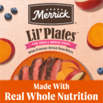 Merrick Lil Plates Small Breed Dog Food Grain Free Real Texas Beef & Sweet Potato with Raw Bites Recipe Small Dog Food - Image 2